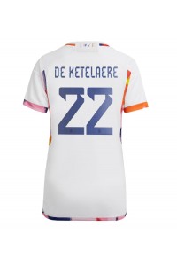 Belgia Charles De Ketelaere #22 Fotballdrakt Borte Klær Dame VM 2022 Korte ermer
